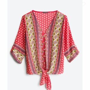 West Key Talina Tie Front Shirt